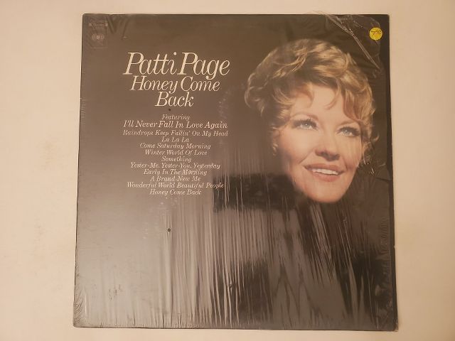 Patti Page Honey Come Back vinyl record