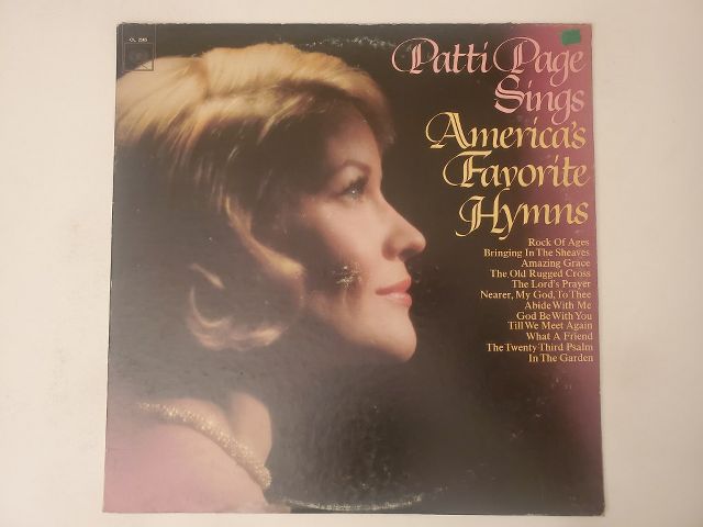 Patti Page Patti Page Sings America's Favorite Hymns vinyl record