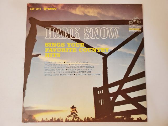 Hank Snow Sings Your Favorite Country Hits vinyl record