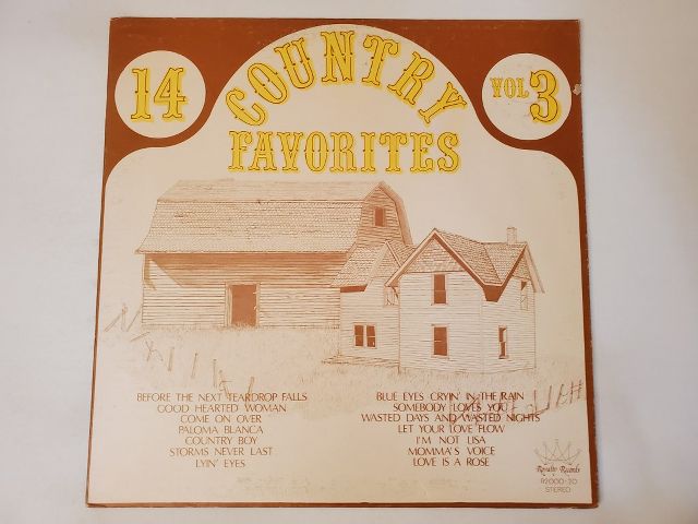 Unknown 14 Country Favorites Vol. 3 vinyl record