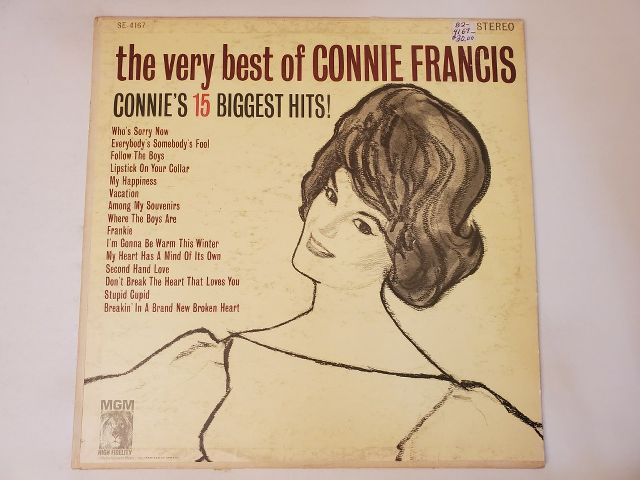 Connie Francis The Very Best of Connie Francis: Connie?s 15 Biggest Hits vinyl record