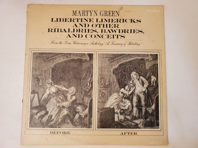 Martyn Green Libertine Limericks and Other Ribaldries, Bawdries, and Conceits vinyl record