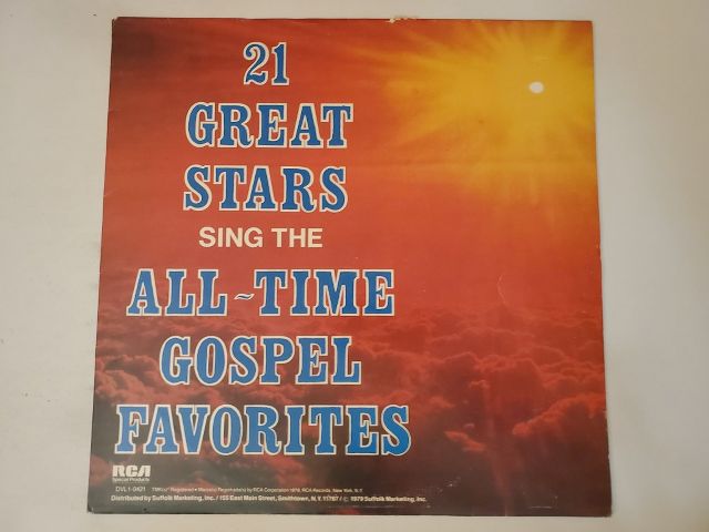 Various Artists 21 Great Stars Sing the All-Time Gospel Favorites vinyl record