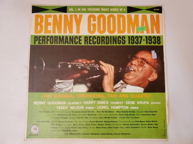 Benny Goodman Performance Recordings 1937-1938 vinyl record