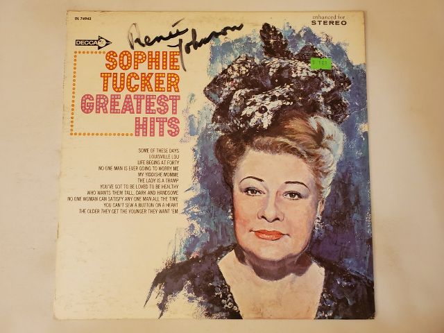 Sophie Tucker Greatest Hits vinyl record