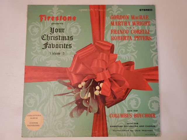 Gordon MacRae, Martha Wright, Franco Corelli, Roberta Peters, Columbus Boychoir Firestone Presents Your Christmas Favorites Volume 3 vinyl record