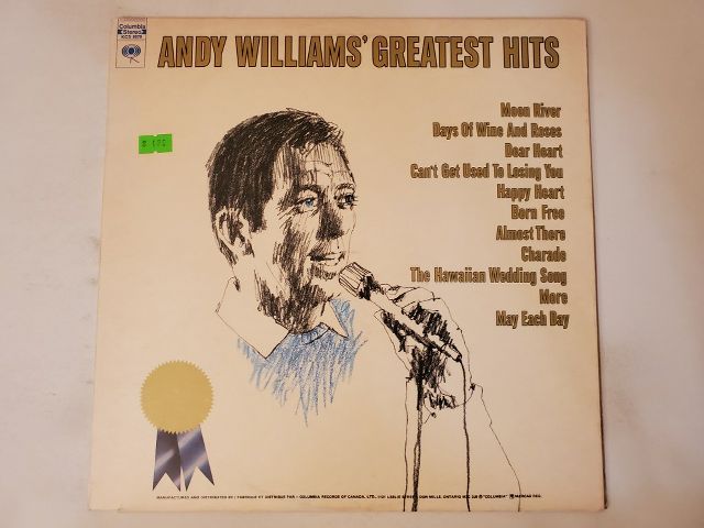 Andy Williams Andy Williams' Greatest Hits vinyl record