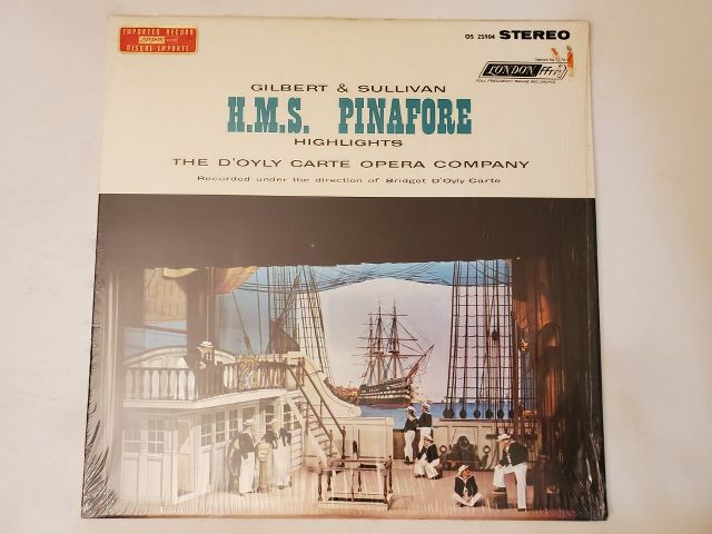 The D'Oyly Carte Opera Company H.M.S. Pinafore Highlights vinyl record