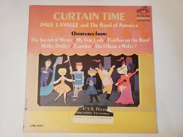 Paul Lavalle and The Band of America Curtain Time vinyl record