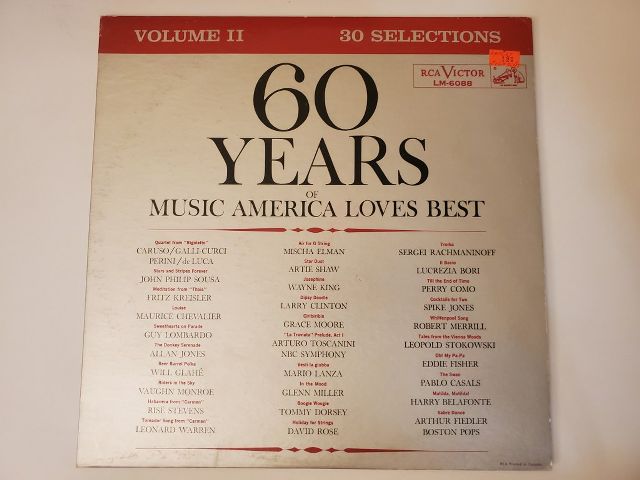 Various Artists 60 Years of Music America Loves Best (Volume II) vinyl record