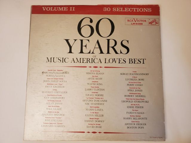 Various Artists 60 Years of Music America Loves Best (Volume II) vinyl record