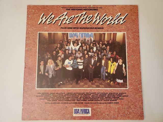 USA for Africa We Are the World vinyl record