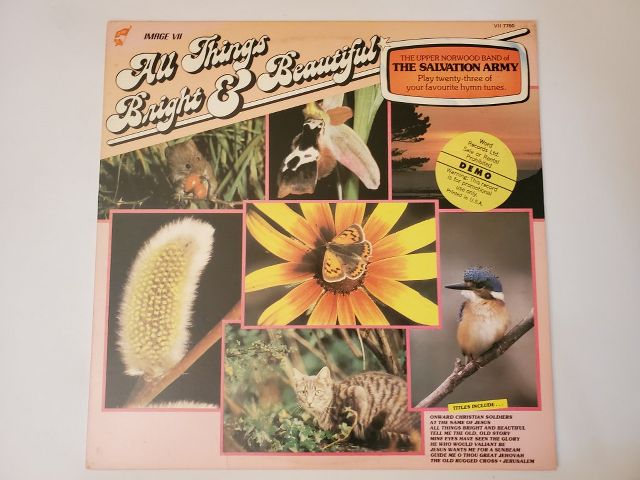 The Upper Norwood Band of The Salvation Army All Things Bright & Beautiful vinyl record
