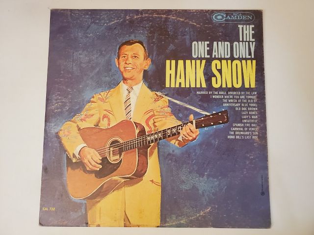 Hank Snow The One and Only vinyl record