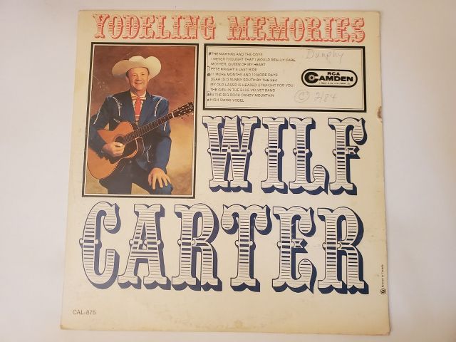 Wilf Carter Yodeling Memories vinyl record