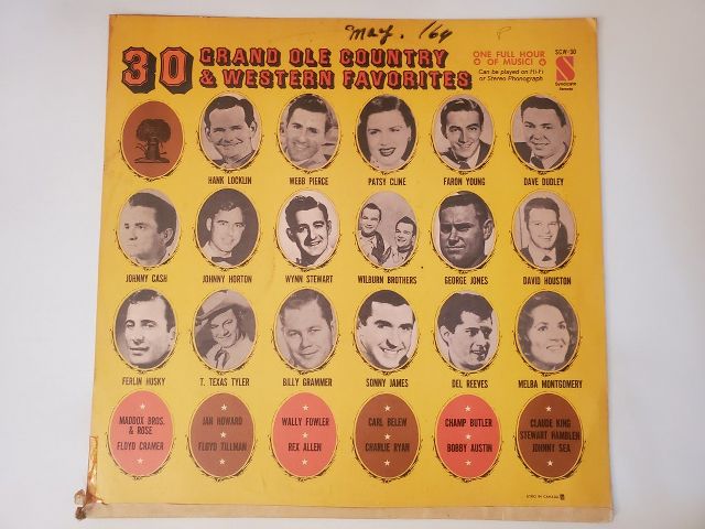 Various Artists 30 Grand Ole Country & Western Favorites vinyl record