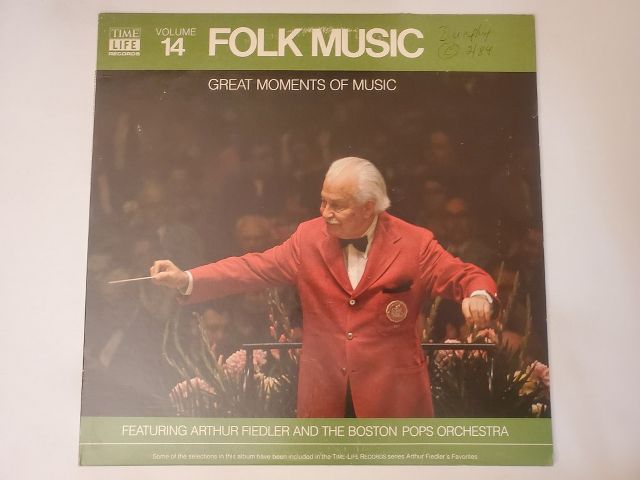 Arthur Fiedler and the Boston Pops Orchestra Folk Music: Great Moments of Music, Volume 14 vinyl record