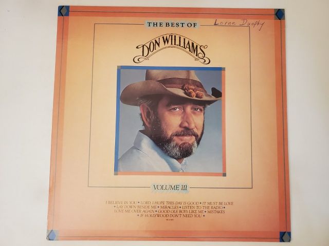 Don Williams The Best of Don Williams Volume III vinyl record