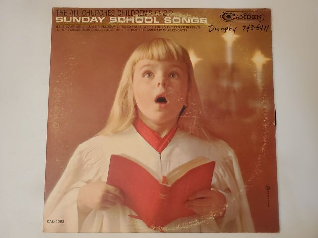 The All Churches Children's Choir Sunday School Songs vinyl record