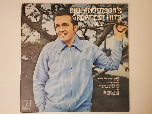 Bill Anderson Bill Anderson's Greatest Hits Vol. 2 vinyl record