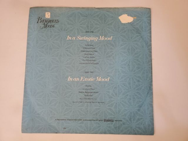 Various Artists Background Moods: In a Swinging Mood / In an Exotic Mood vinyl record