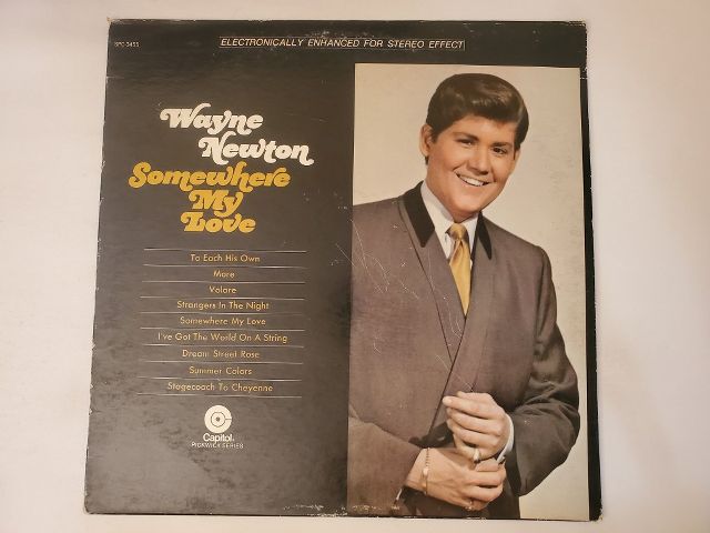 Wayne Newton Somewhere My Love vinyl record