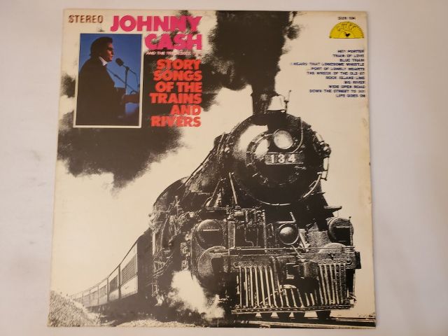 Johnny Cash Story Songs of the Trains and Rivers vinyl record