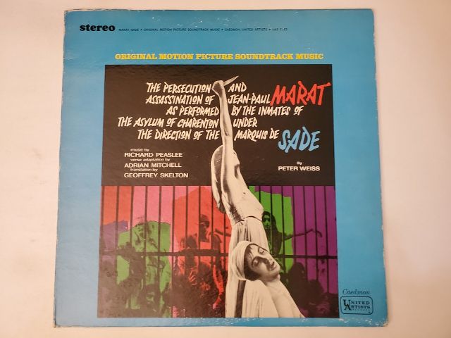 Richard Peaslee Marat/Sade (Original Motion Picture Soundtrack) vinyl record