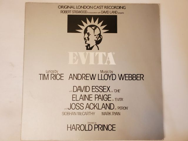 Original London Cast Evita vinyl record