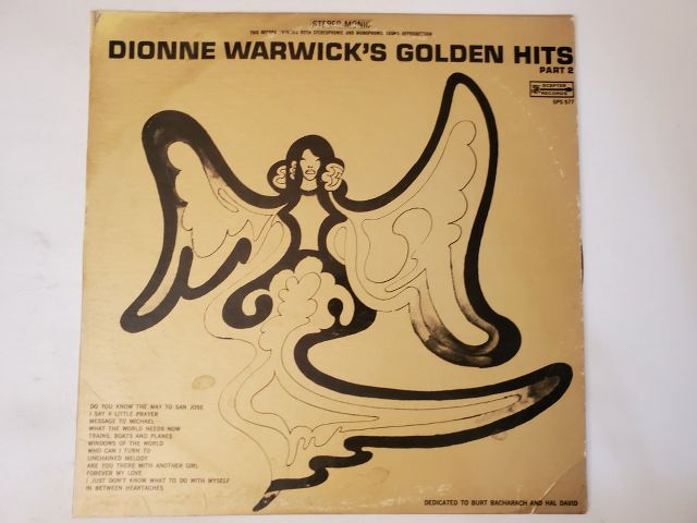 Dionne Warwick Dionne Warwick's Golden Hits Part 2 vinyl record