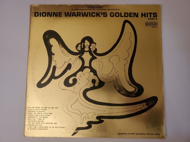 Dionne Warwick Dionne Warwick's Golden Hits Part 2 vinyl record
