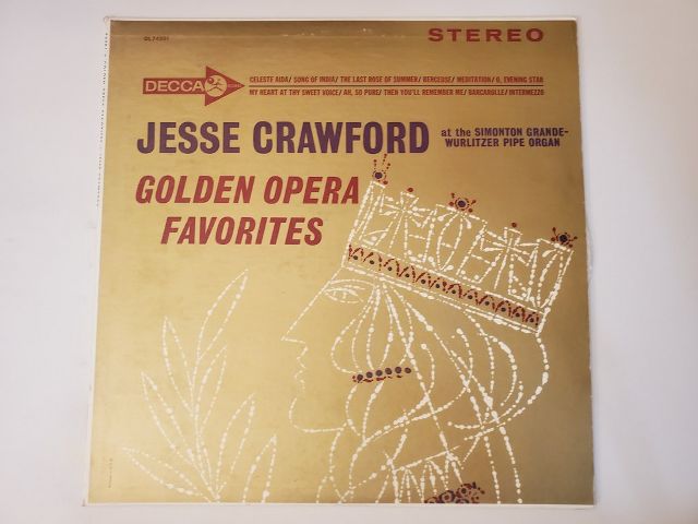 Jesse Crawford Golden Opera Favorites vinyl record