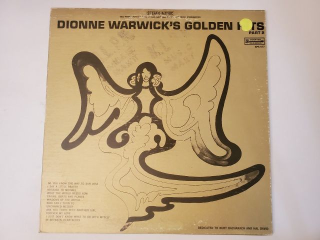 Dionne Warwick Dionne Warwick's Golden Hits Part 2 vinyl record