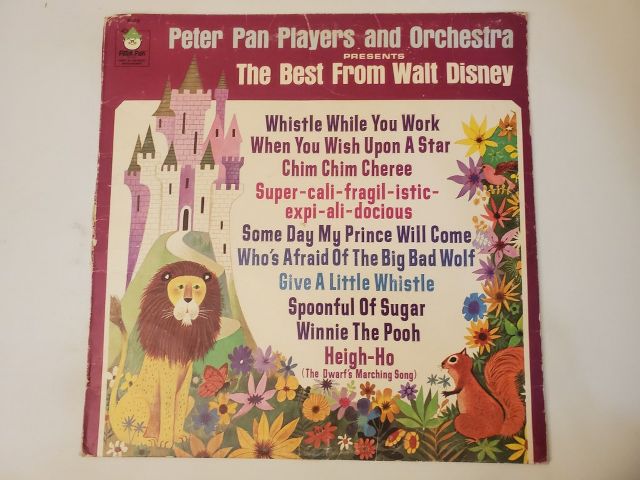 Peter Pan Players and Orchestra The Best From Walt Disney vinyl record