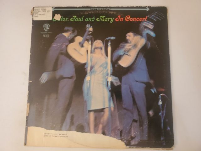 Peter, Paul and Mary In Concert vinyl record