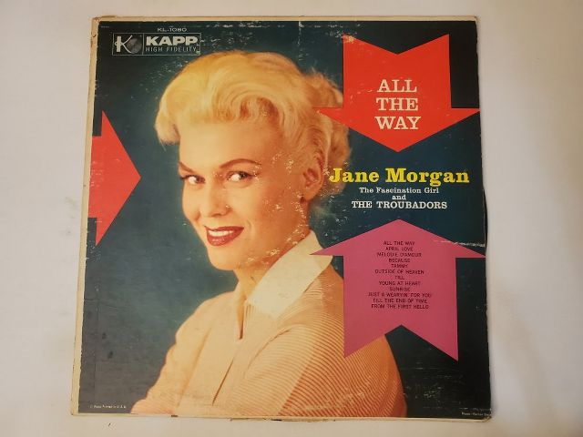 Jane Morgan and The Troubadors All the Way vinyl record