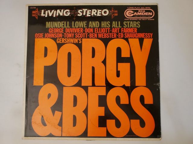 Mundell Lowe and His All Stars Gershwin's Porgy & Bess vinyl record