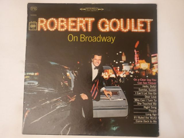 Robert Goulet On Broadway vinyl record