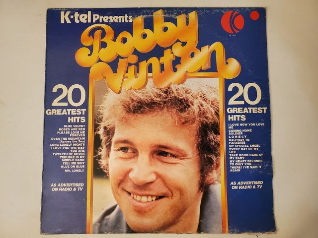 Bobby Vinton 20 Greatest Hits vinyl record