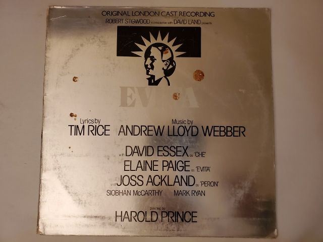 Original London Cast Evita vinyl record