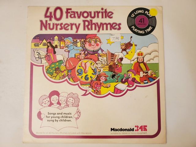 Unknown 40 Favourite Nursery Rhymes vinyl record