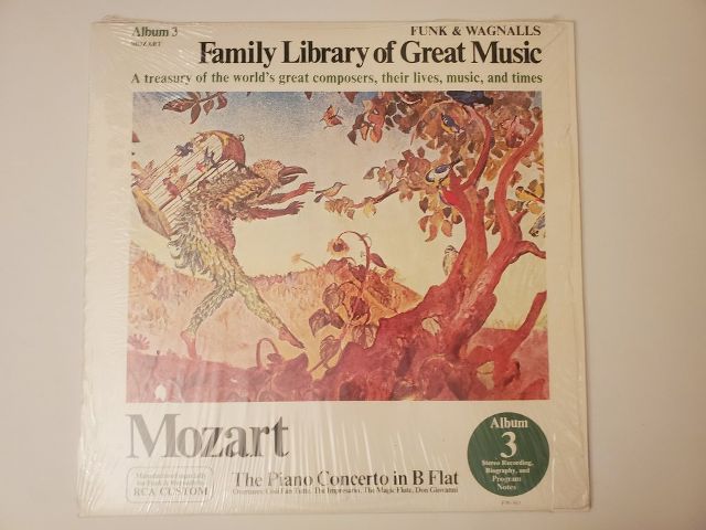 Wolfgang Amadeus Mozart Family Library of Great Music: Album 3 vinyl record