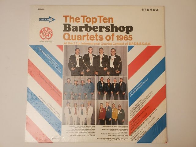 Various Artists The Top Ten Barbershop Quartets of 1965 vinyl record