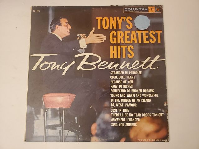 Tony Bennett Tony's Greatest Hits vinyl record