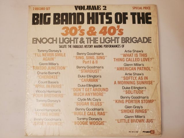 Enoch Light & The Light Brigade Big Band Hits of the 30's & 40's Volume 2 vinyl record