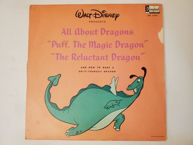Walt Disney All About Dragons: Puff, The Magic Dragon, The Reluctant Dragon vinyl record