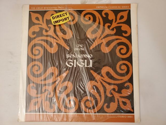 Beniamino Gigli The Great Beniamino Gigli vinyl record
