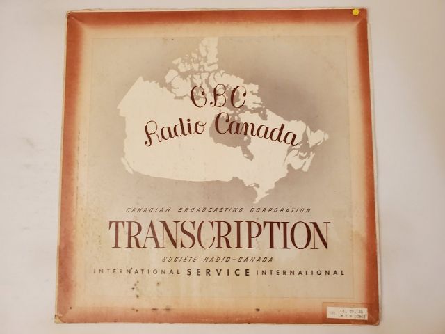 Canadian Broadcasting Corporation CBC Radio Canada Transcription vinyl record