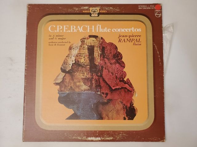 C.P.E. Bach, Jean-Pierre Rampal Flute Concertos in A minor and G major vinyl record