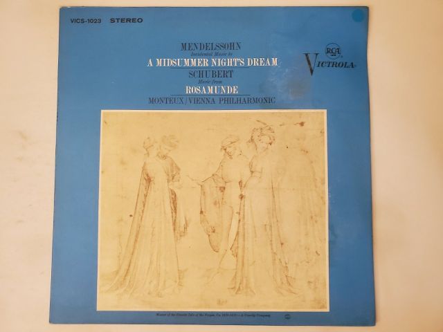 Monteux / Vienna Philharmonic Mendelssohn: A Midsummer Night's Dream / Schubert: Rosamunde vinyl record